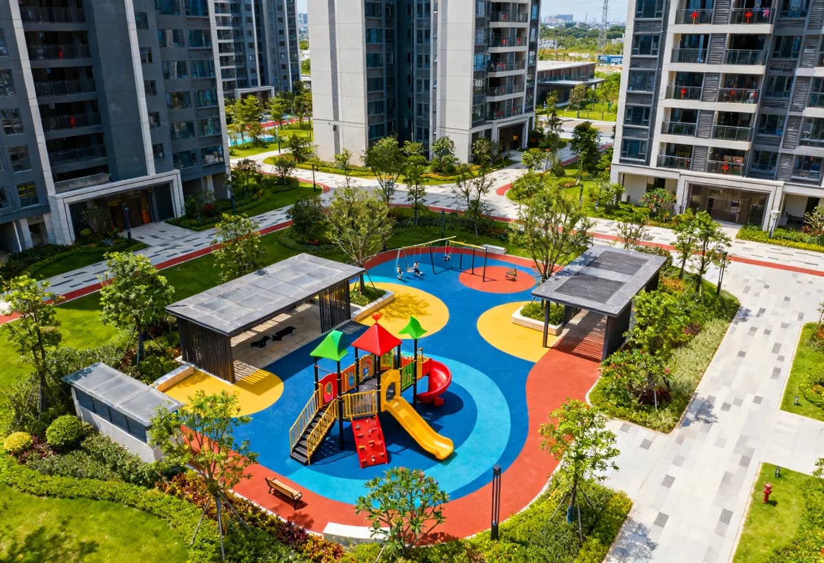 Playground de condomínio moderno
